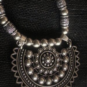 Handcrafted Oxidized Mandala Necklace